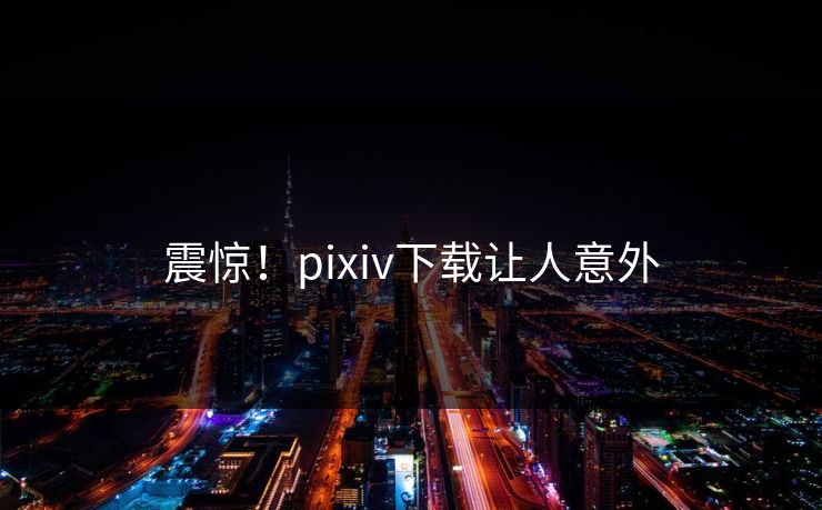 震惊！pixiv下载让人意外