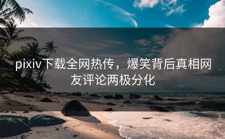 pixiv下载全网热传，爆笑背后真相网友评论两极分化