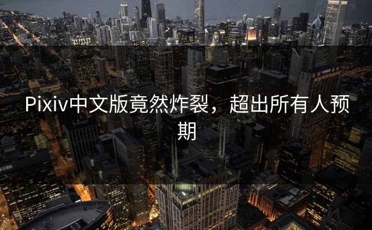 Pixiv中文版竟然炸裂，超出所有人预期