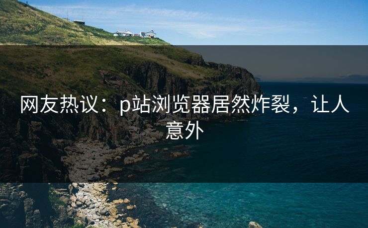网友热议：p站浏览器居然炸裂，让人意外
