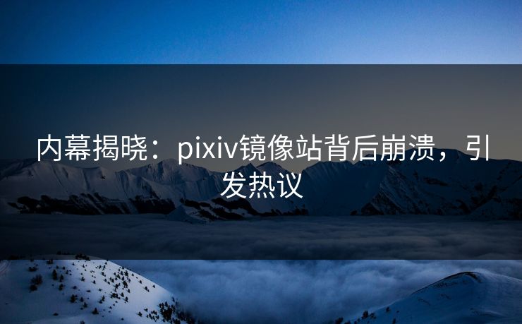 内幕揭晓：pixiv镜像站背后崩溃，引发热议