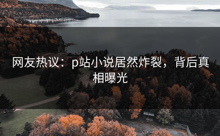 网友热议：p站小说居然炸裂，背后真相曝光