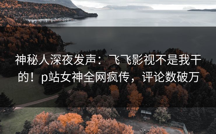 神秘人深夜发声：飞飞影视不是我干的！p站女神全网疯传，评论数破万