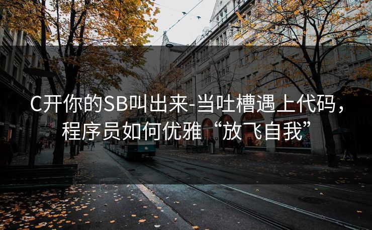 C开你的SB叫出来-当吐槽遇上代码，程序员如何优雅“放飞自我”